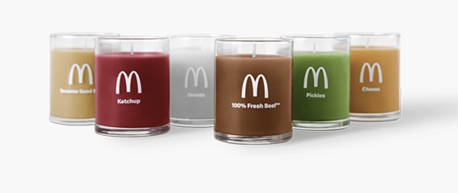 Le set de 6 bougies parfumées chez McDonald's