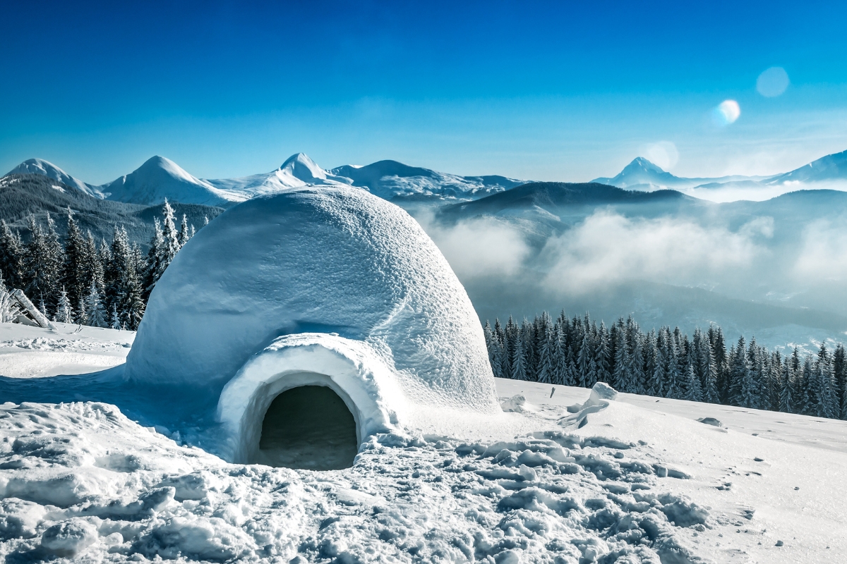 igloo dans la nuit