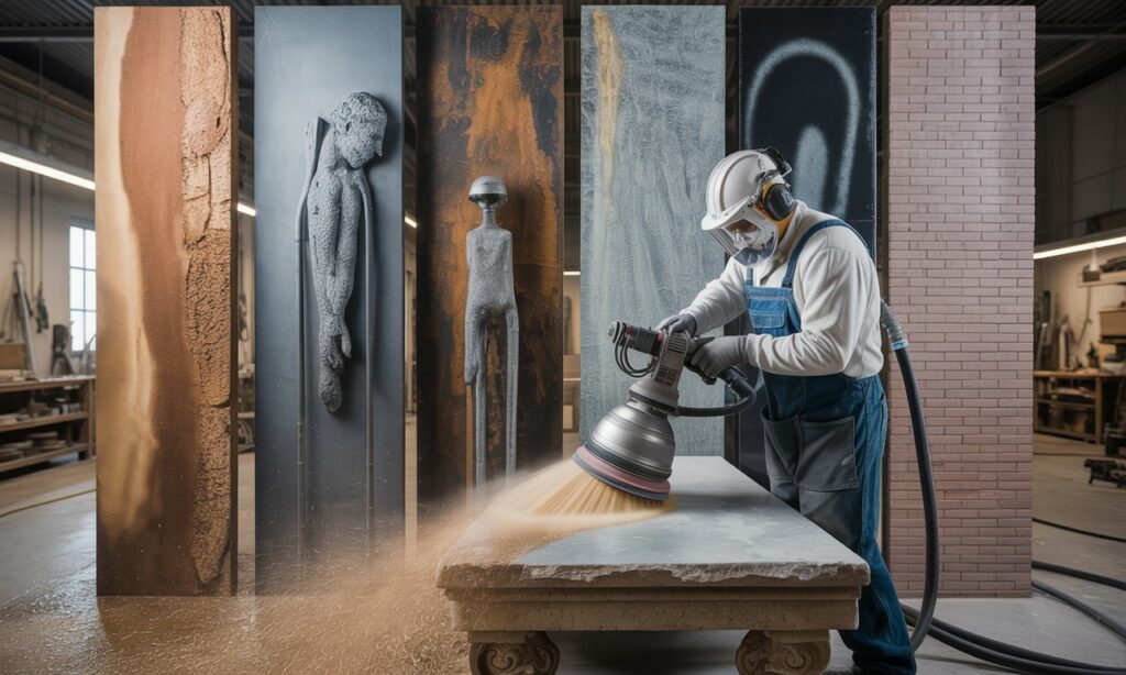 découvrez l'aérogommage, une méthode innovante et efficace pour restaurer vos surfaces en profondeur. idéale pour le bois, la pierre et les métaux, cette technique respectueuse de l'environnement élimine les anciennes couches sans les abîmer. optez pour une finition impeccable et redonnez vie à vos matériaux grâce à l'aérogommage!