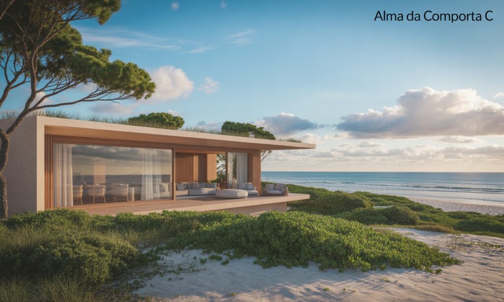 séjournez à la villa comporta alma da comporta c, un havre de paix en bord de mer, idéal pour des vacances inoubliables entre luxe, nature et tranquillité au cœur du littoral portugais.