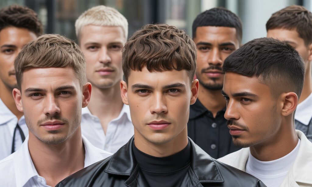 découvrez le french crop, la coupe signature qui sublime les morphologies masculines contemporaines. élégante et moderne, cette coiffure polyvalente met en valeur votre style tout en s'adaptant à toutes les formes de visage. osez le changement et affichez un look tendance avec un french crop parfaitement ajusté.