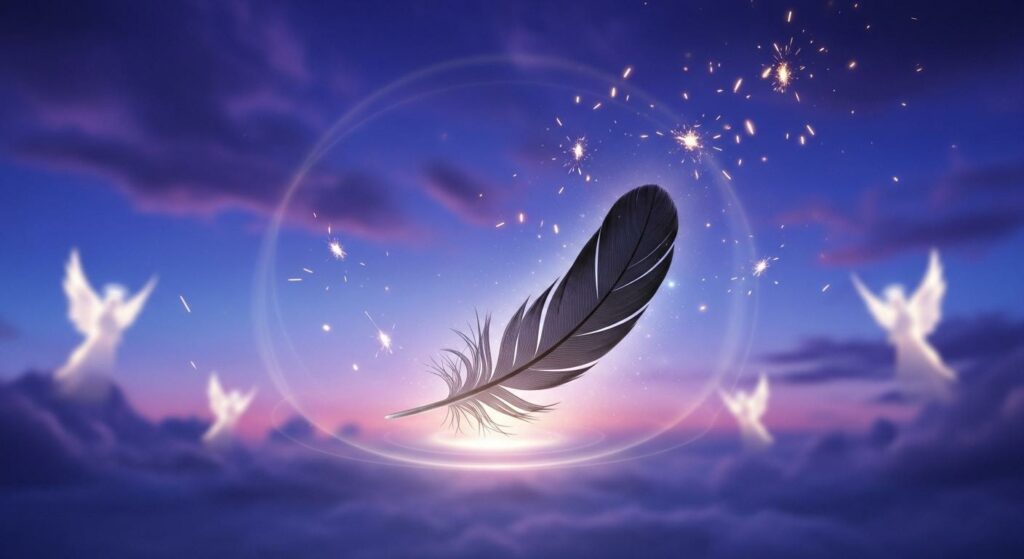 Plume noire signification : la magie spirituelle et le message des anges