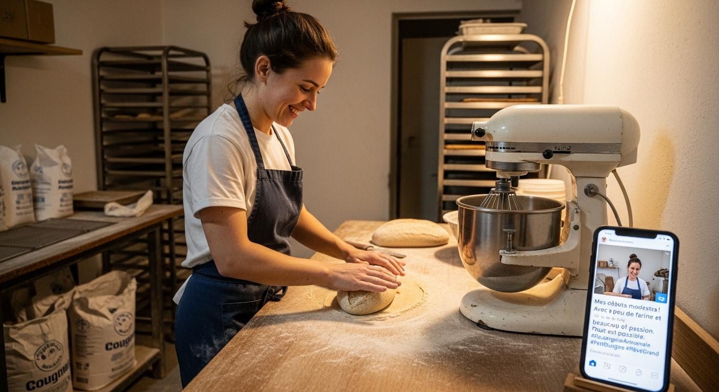 Une-boulangere-souriante-dans-un-petit-fournil-modeste-faconnant-du-pain-a-la-main-a-cote-dun-petrin-1760715904 Comment monter son entreprise sans argent : les astuces pour réussir