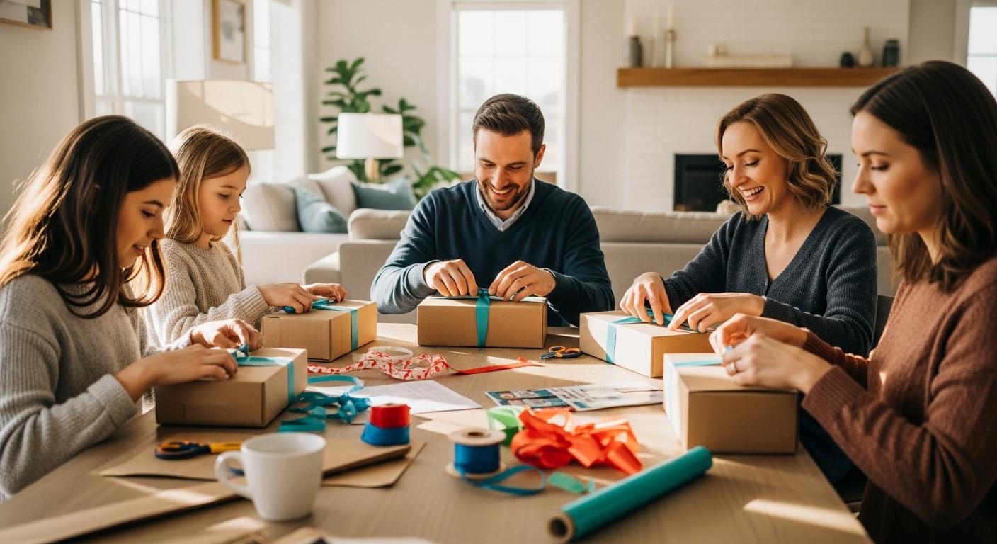 Une-famille-reunie-autour-dune-grande-table-de-salon-chacun-emballant-soigneusement-des-boites-ou-de-1762705443 Pourquoi choisir une entreprise qui propose de l'emballage à domicile ?