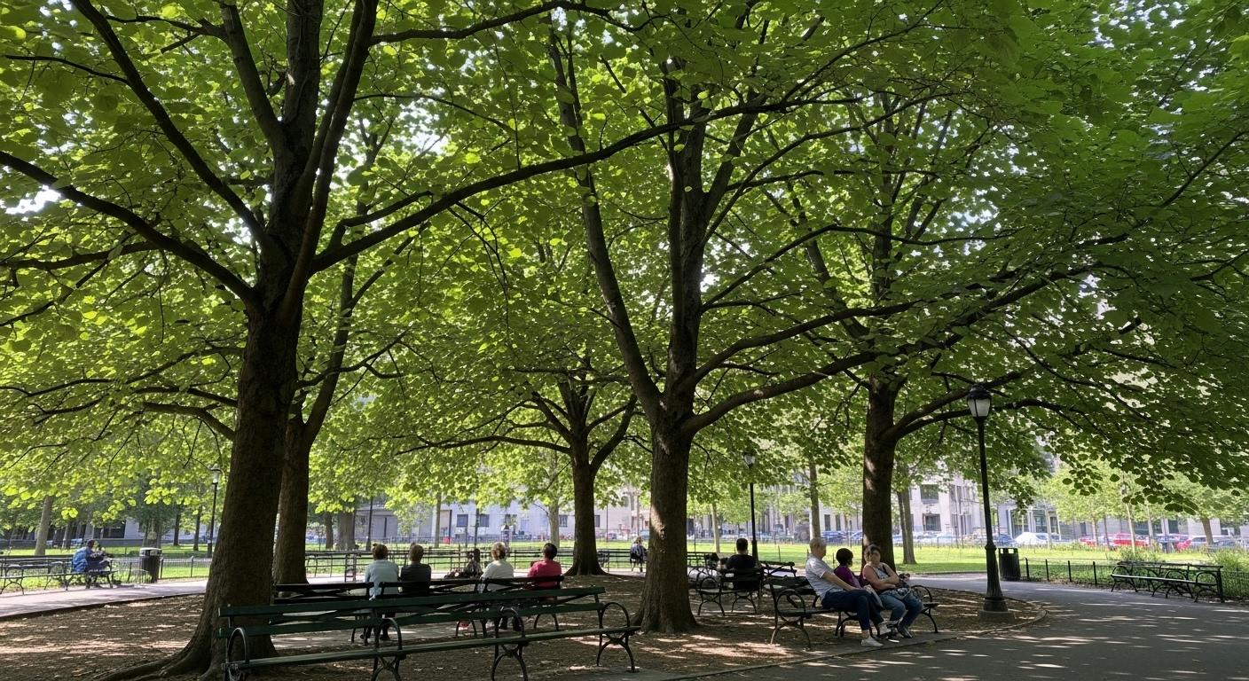 Groupe-de-catalpas-adultes-dans-un-parc-urbain-aux-larges-feuilles-en-forme-de-coeur-offrant-de-lomb-1764617406 Le catalpa : l’arbre majestueux aux grandes feuilles pour le jardin