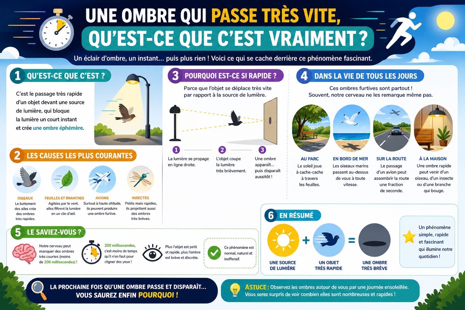 Infographie : Une ombre qui passe très vite, qu'est-ce que c'est vraiment ?