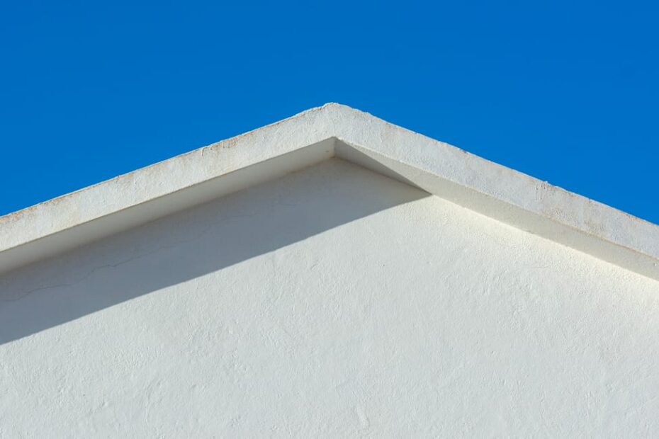 Homme utilisant une perche télescopique pour nettoyer une toiture en tuiles